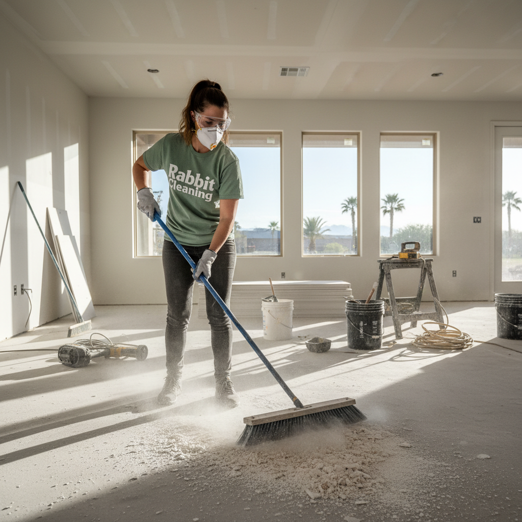 Post-construction cleanup by Rabbit Cleaning team